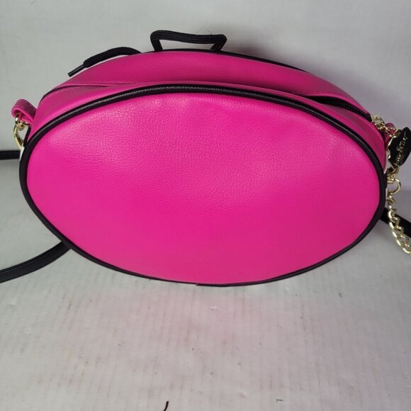 Luv Betsey by Betsey Johnson Fun Casual Pink Oval Football Crossbody Bag - Picture 2 of 13